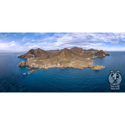 (dibond) Cabo de Gata, Almería - Panorámica Faro, las Sirenas, Punta Baja, Vela Blanca
