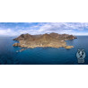 (dibond) Cabo de Gata, Almería - Panorámica Faro, las Sirenas, Punta Baja, Vela Blanca